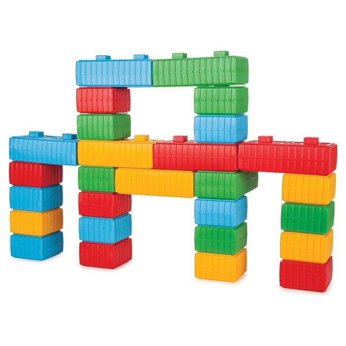 Cuburi de construit Brick Blocks and Car Set 43 piese Pilsan 3 ani + [2]