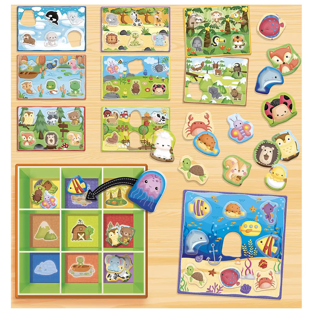 Cutiuta Montessori - Animalutele in mediul lor LISCIANI 4 ani [4]