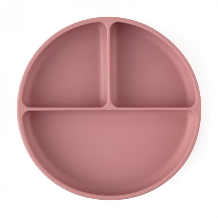 Farfurie compartimentata Take&Match, Rotunda, Cu ventuza si 3 compartimente, Silicon, Fara BPA, 500 ml, 6 luni+ [2]
