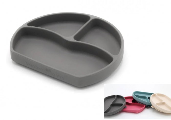 Farfurie din silicon cu 3 compartimente pentru auto-diversificare BabyJem 6 luni [1]