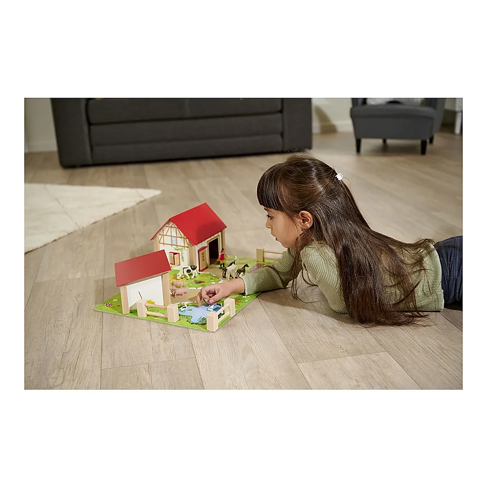 Ferma din lemn Eichhorn 51x36x17 cm cu 20 accesorii 3 ani [11]
