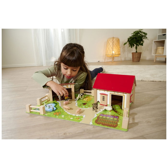 Ferma din lemn Eichhorn 51x36x17 cm cu 20 accesorii 3 ani [10]