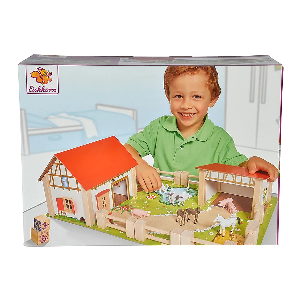Ferma din lemn Eichhorn 51x36x17 cm cu accesorii 3 ani [5]
