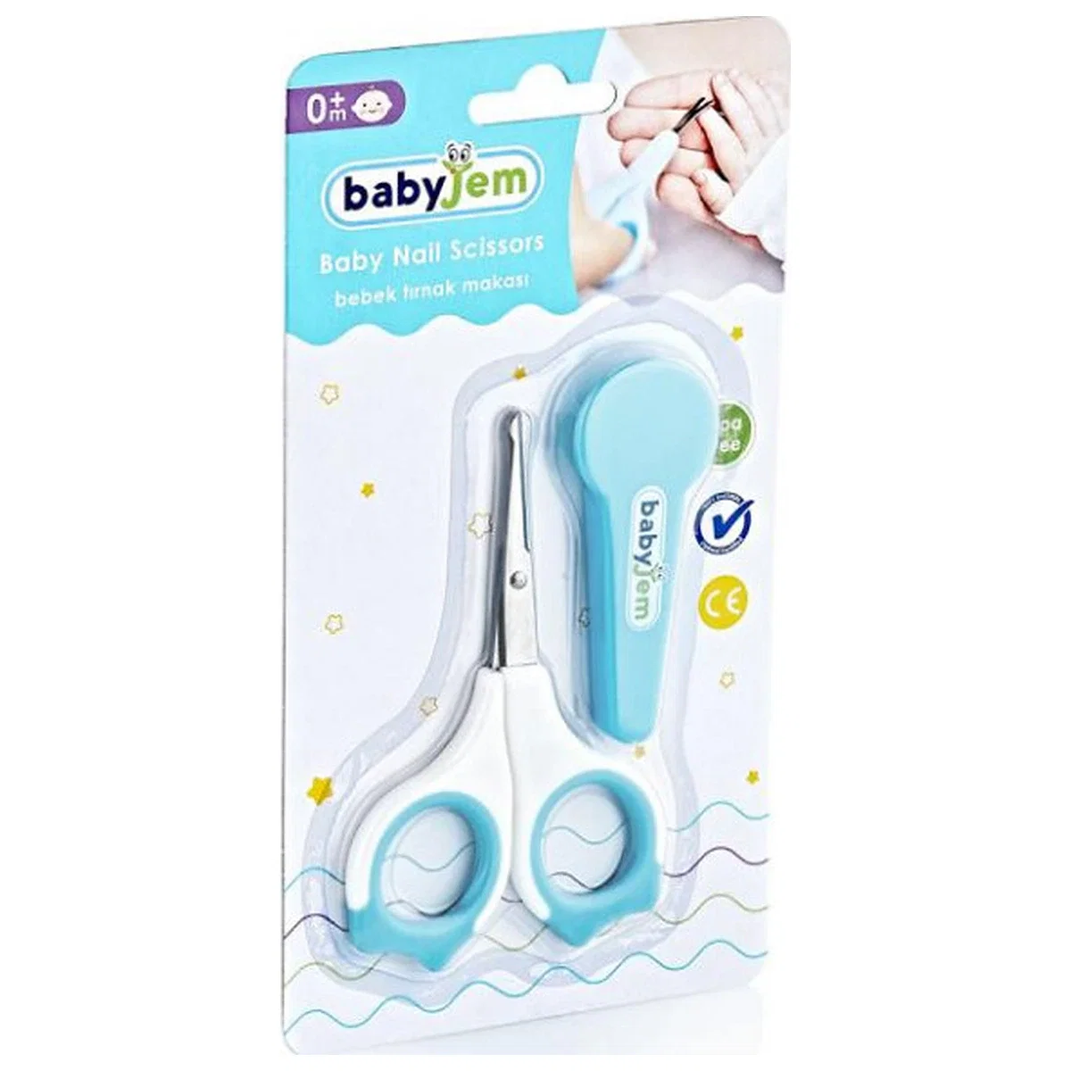 Forfecuta pentru bebelusi cu suport protectie Bleu BabyJem 0 luni + [2]