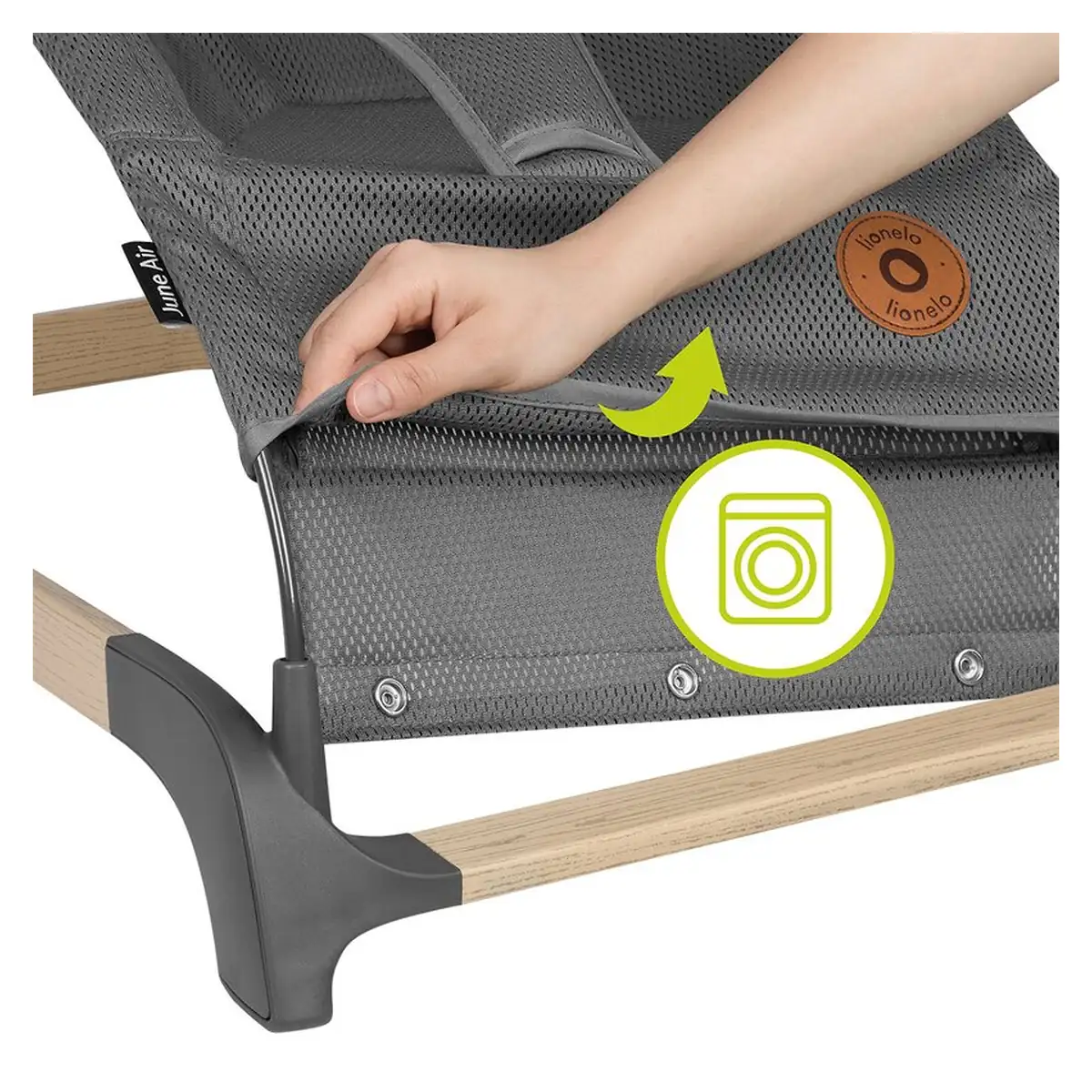 Fotoliu balansoar June AIR, Cu arcada cu jucarii, Ergonomic, Permite circulatia aerului, Balansare manuala, Pliabil, 0 [15]