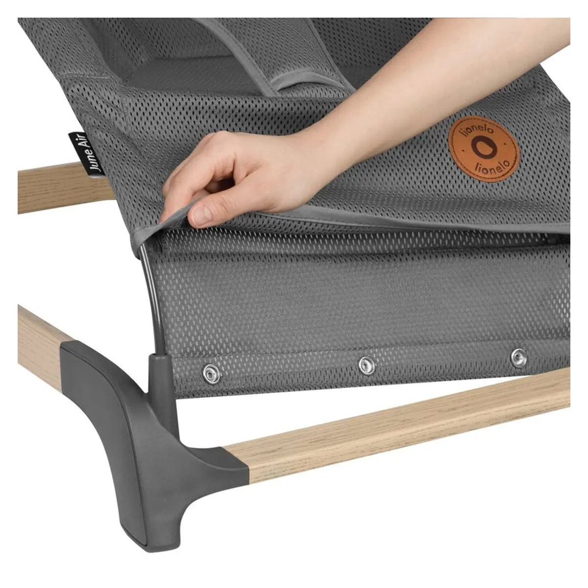 Fotoliu balansoar June AIR, Cu arcada cu jucarii, Ergonomic, Permite circulatia aerului, Balansare manuala, Pliabil, 0 [9]