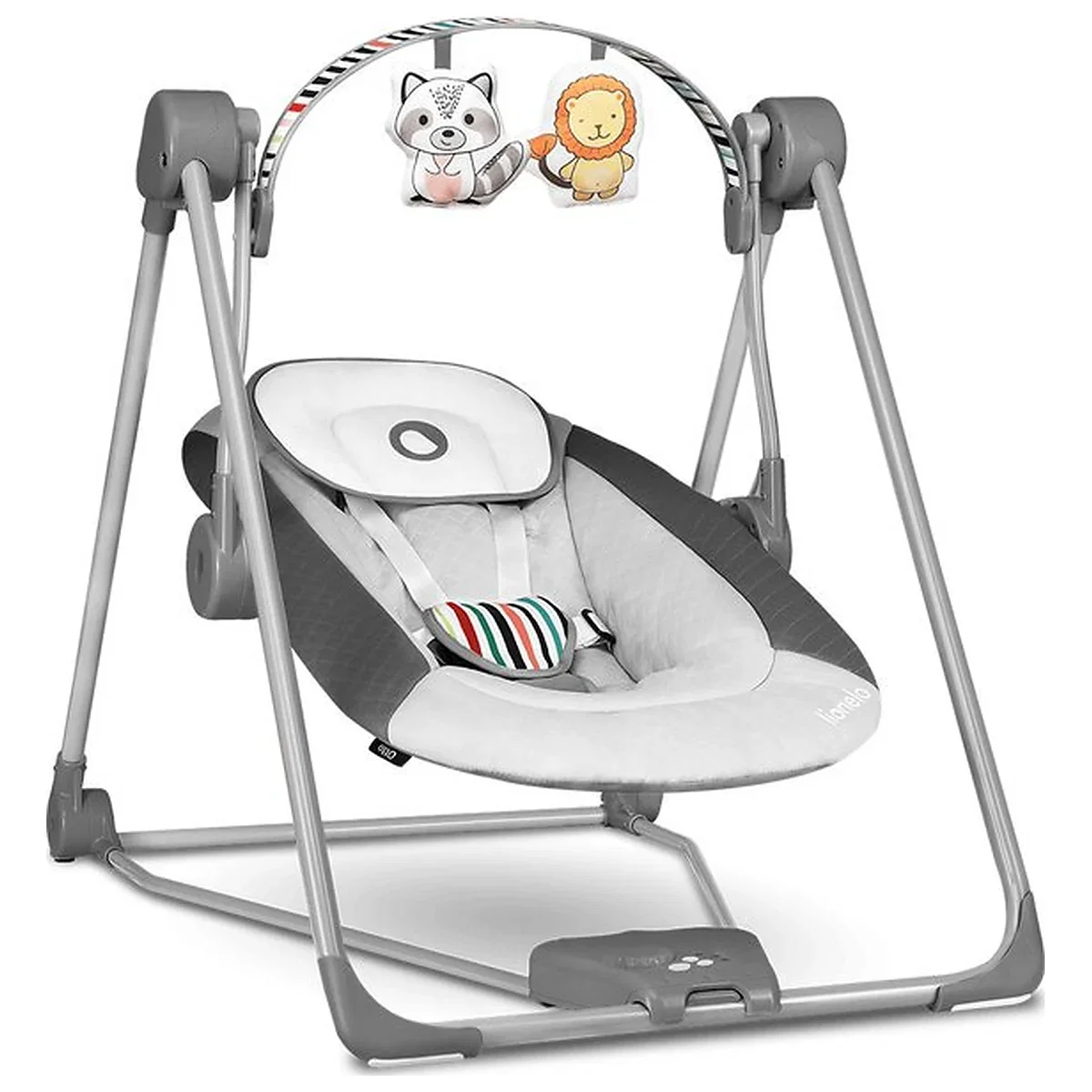 Fotoliu balansoar, Lionelo, Otto Cozy, Cu melodii, Cu 5 viteze de balansare, Cu temporizator, 57x55 cm, Gri 2 ani [4]