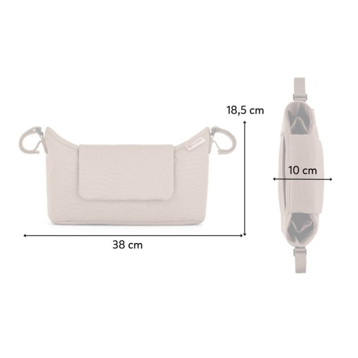 Geanta impermeabila, Petite&Mars, Emma, Pentru carucior, Inchidere magnetica, 30 x 18.5 x 10, Bej [6]