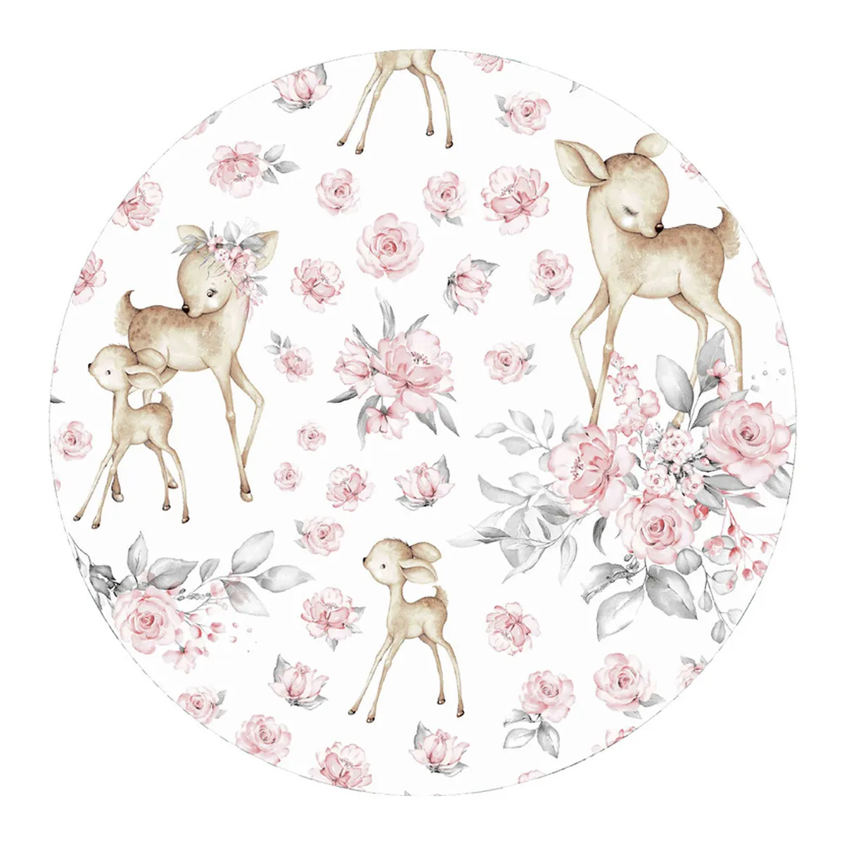 Halat de baie, MimiNu, 2 - 5 ani, bumbac si thermo fleece, Sweet Deer Pink [2]