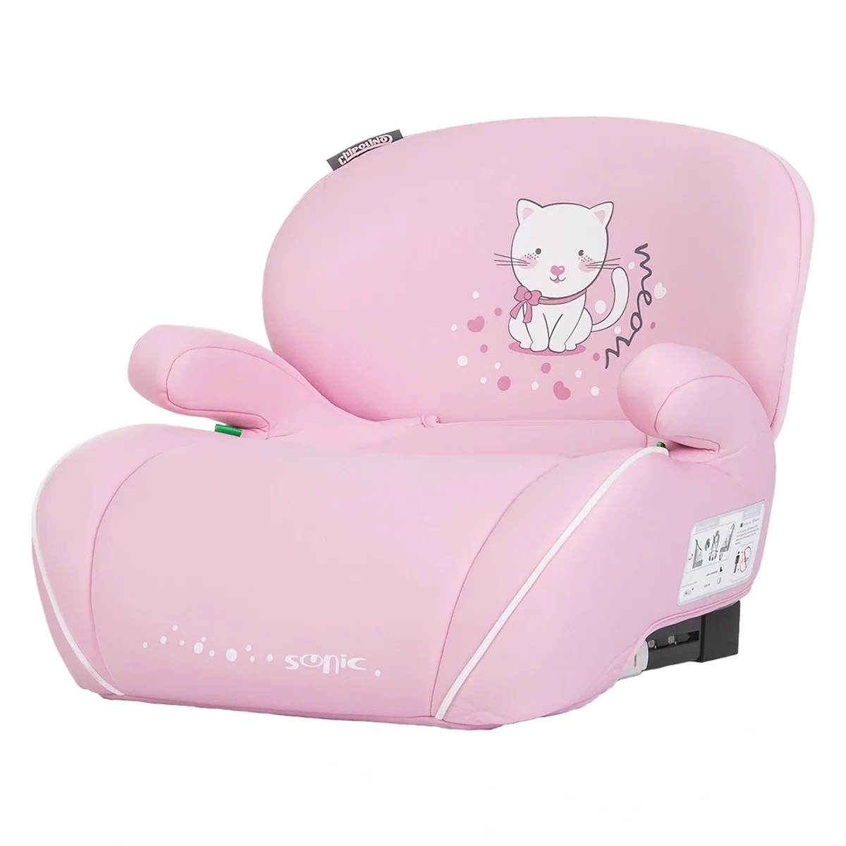 Inaltator auto copii Chipolino Sonic I-Size 125-150 cm cu Isofix - model Kitten, Roz [1]