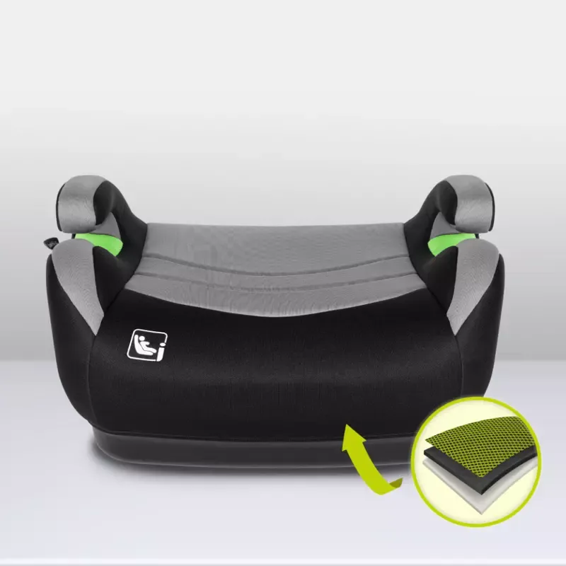 Inaltator auto, Lionelo, Luuk Fix I-size, 125- 150 cm, Instalare cu sistem Isofix si centura de prindere, Cu husa detasabila, Conform cu standardul european de securitate ECE R129, Gri [5]
