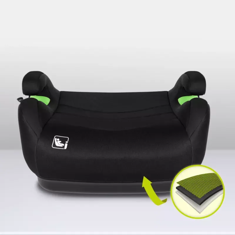 Inaltator auto, Lionelo, Luuk Fix I-size, 125- 150 cm, Instalare cu sistem Isofix si centura de prindere, Cu husa detasabila, Conform cu standardul european de securitate ECE R129, Negru [6]