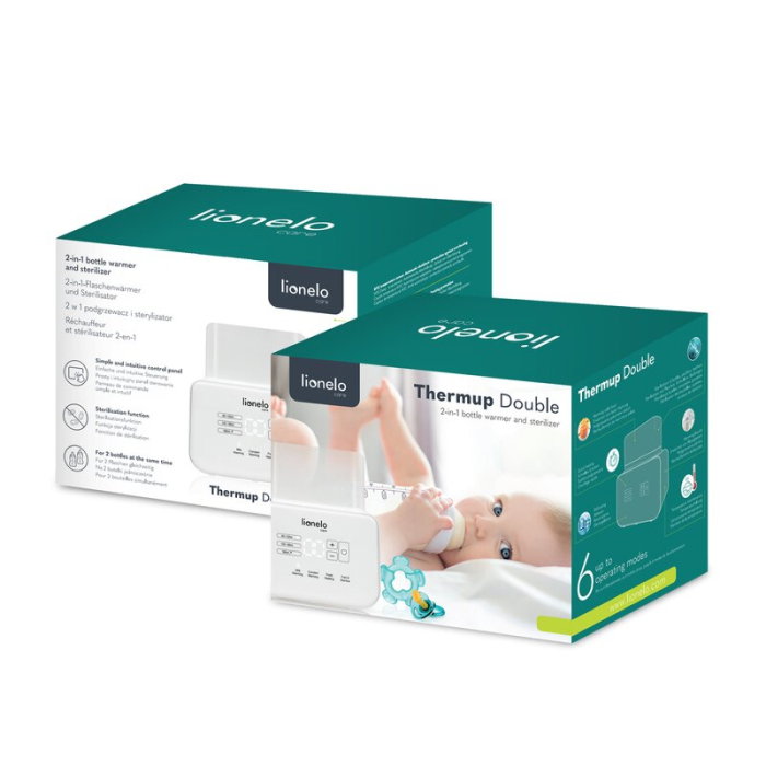Incalzitor biberoane, Lionelo, ThermUp Double, 2 biberoane, 3 - 5 min, Sterilizare, Dezghetare, Alb 2 ani [15]