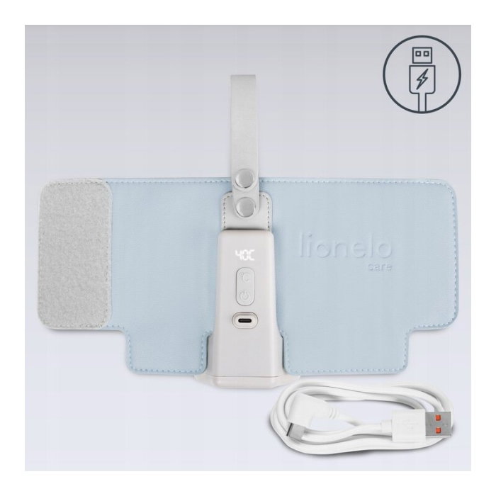 Incalzitor biberoane, Lionelo, ThermUp Go Plus, Portabil, Temperatura constanta pana la 24 h, Incarcare USB, Albastru deschis [16]