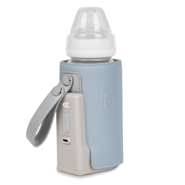 Incalzitor biberoane, Lionelo, ThermUp Go Plus, Portabil, Temperatura constanta pana la 24 h, Incarcare USB, Albastru deschis [8]