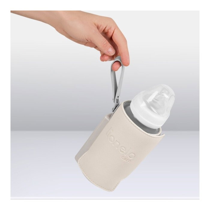 Incalzitor biberoane, Lionelo, ThermUp Go Plus, Portabil, Temperatura constanta pana la 24 h, Incarcare USB, Bej [24]