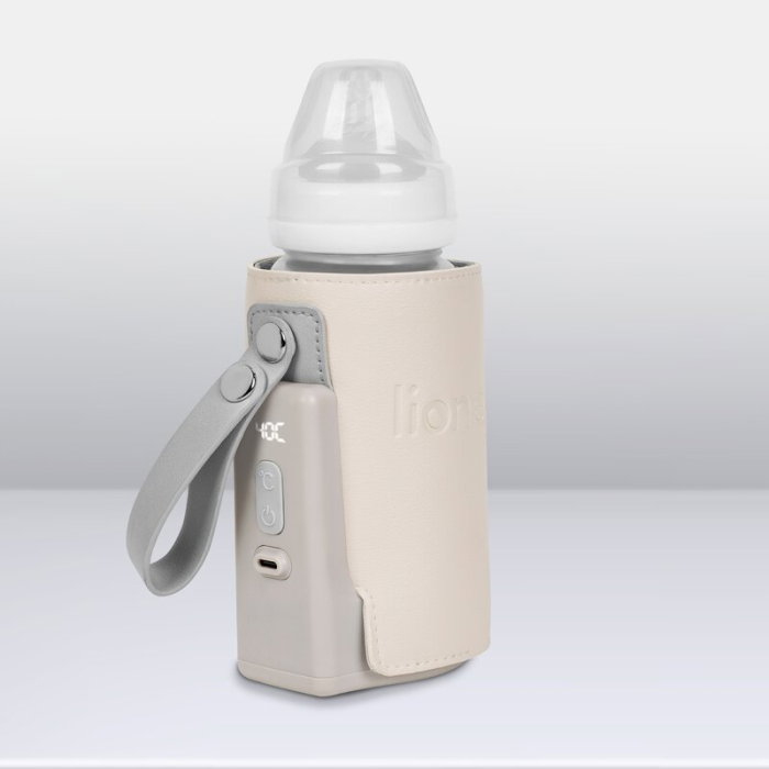Incalzitor biberoane, Lionelo, ThermUp Go Plus, Portabil, Temperatura constanta pana la 24 h, Incarcare USB, Bej [19]