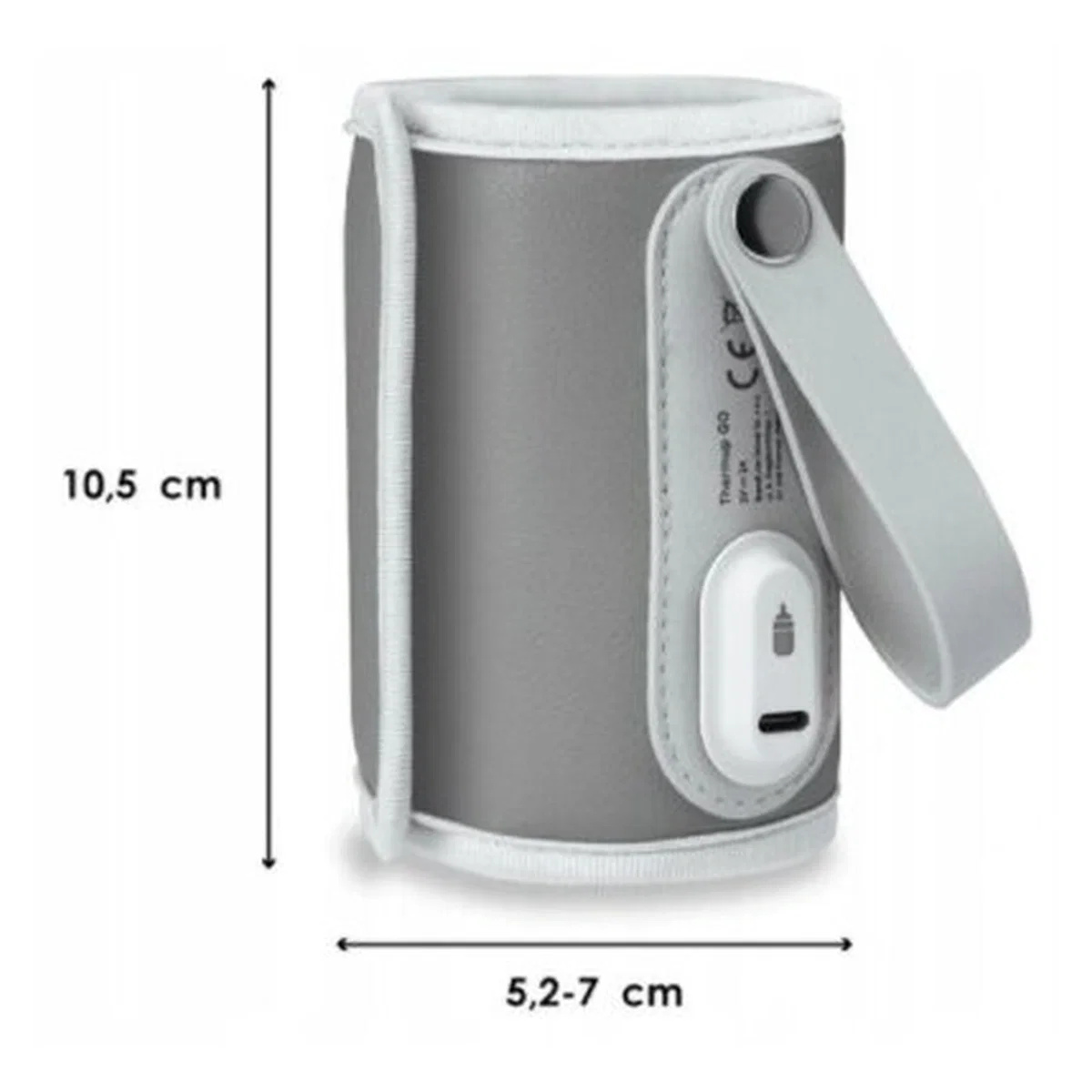 Incalzitor biberoane ThermUp Go, Portabil, Temperatura constanta pana la 24 h, Incarcare USB, Gri Lionelo 2 ani [7]
