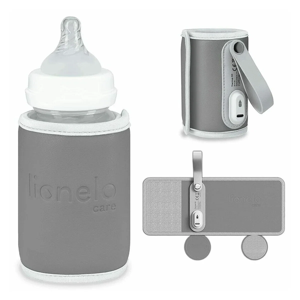 Incalzitor biberoane ThermUp Go, Portabil, Temperatura constanta pana la 24 h, Incarcare USB, Gri Lionelo 2 ani [4]