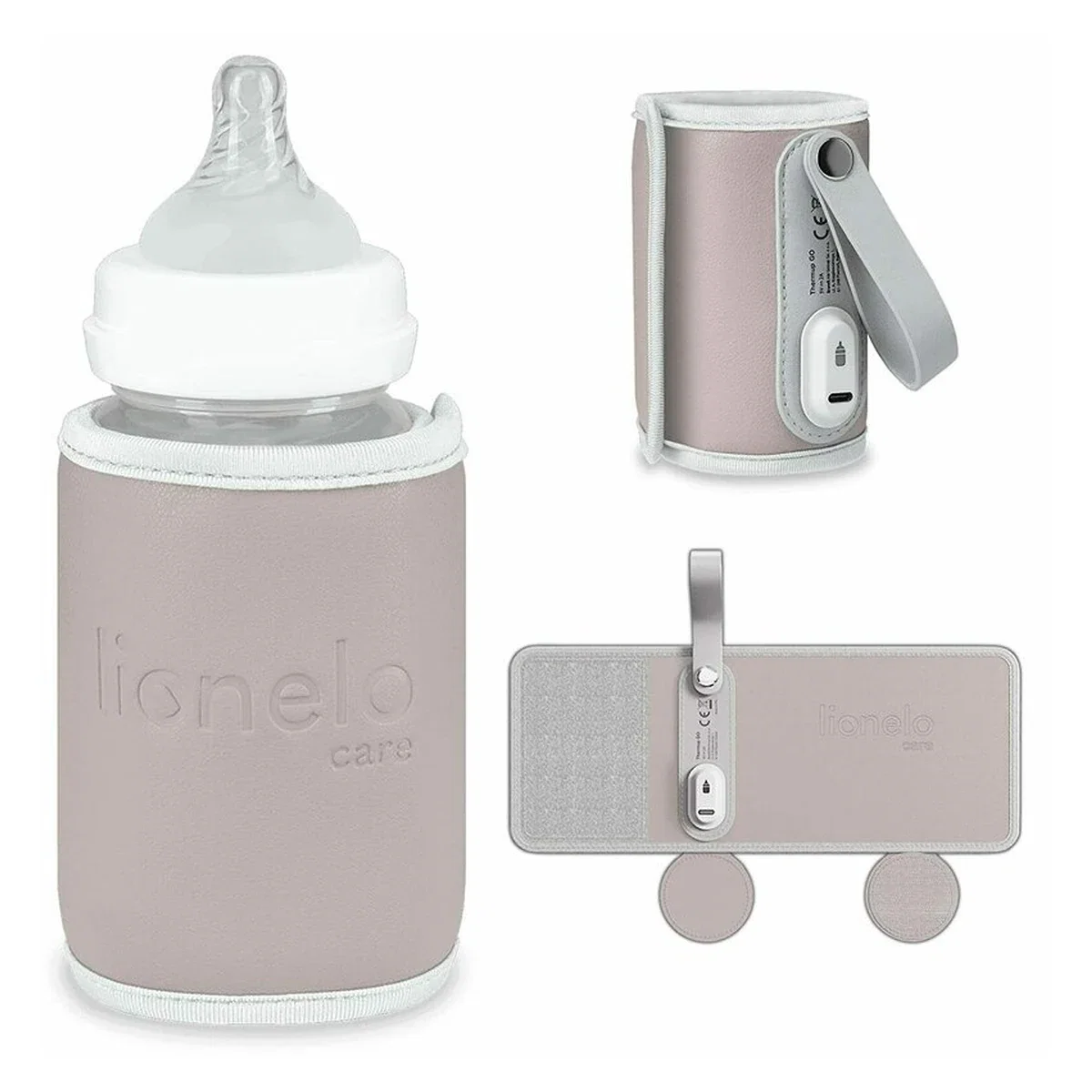 Incalzitor biberoane ThermUp Go, Portabil, Temperatura constanta pana la 24 h, Incarcare USB, Roz Lionelo 2 ani [4]