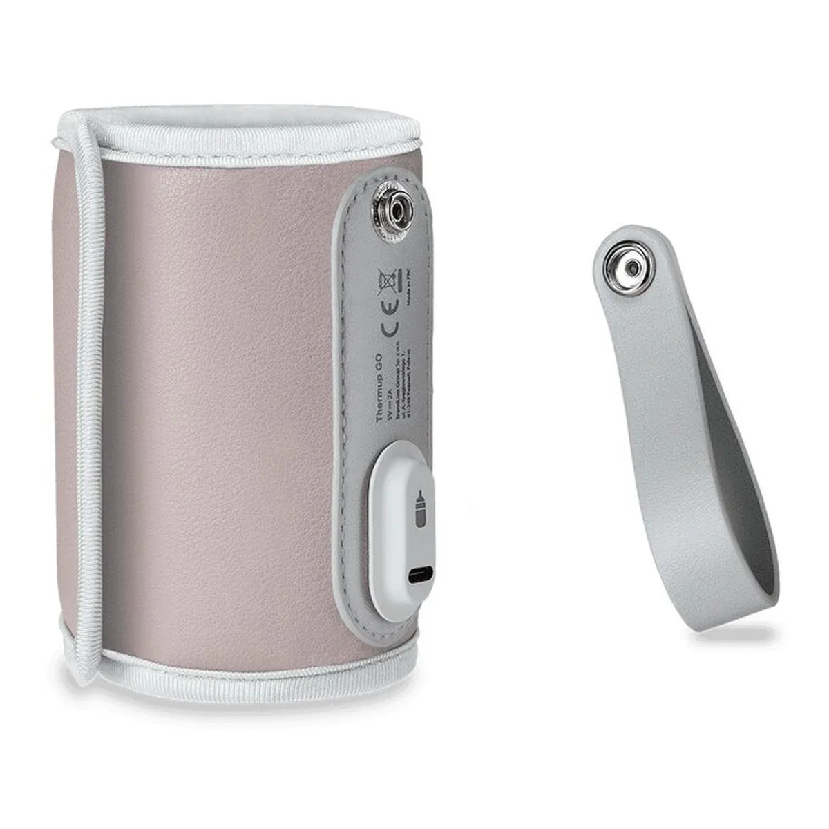 Incalzitor biberoane ThermUp Go, Portabil, Temperatura constanta pana la 24 h, Incarcare USB, Roz Lionelo 2 ani [10]