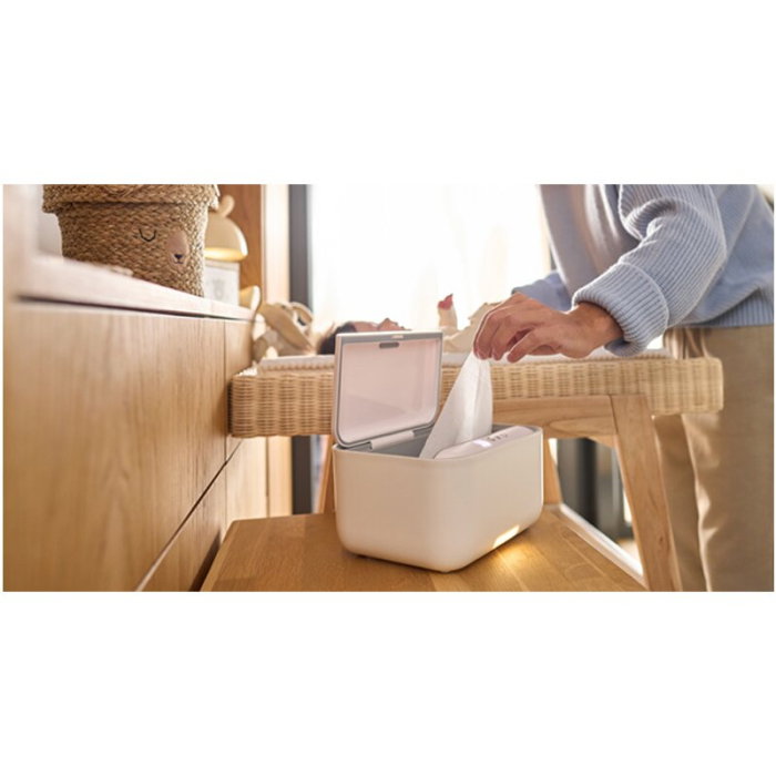 Incalzitor servetele umede, Lionelo, Babybliss, Cu 3 setari de temperatura, Panou de control cu ecran tactil, Fara BPA, White [18]