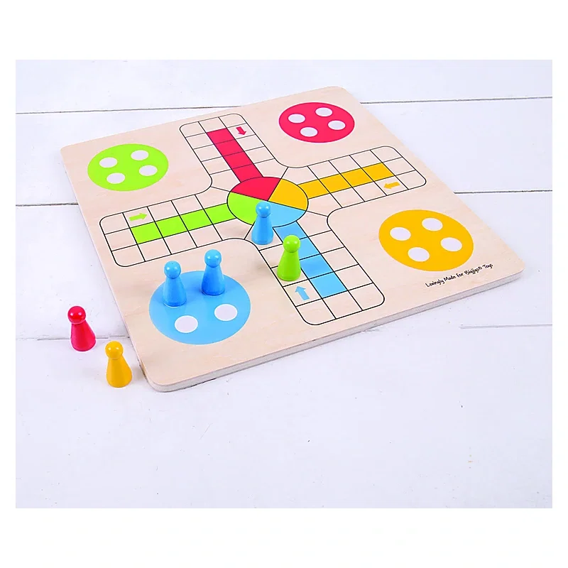 Joc clasic din lemn - Nu te supara frate BIGJIGS Toys 99 ani [3]