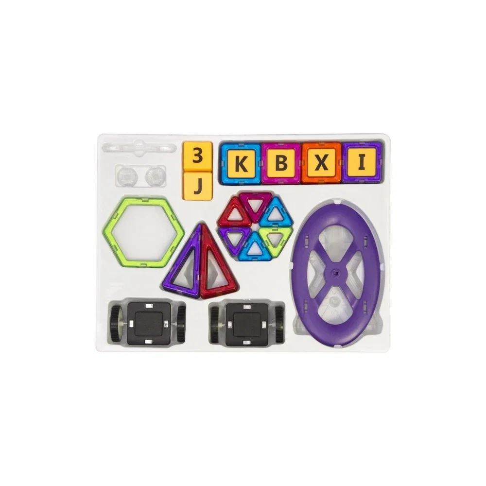 Joc de constructie magnetic - 98 piese MAGPLAYER 10 ani [2]