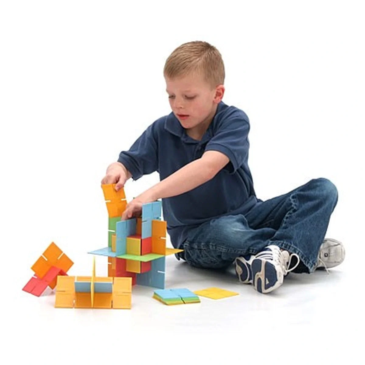 Joc de constructie Patrate DADO Original Fat Brain Toys [4]