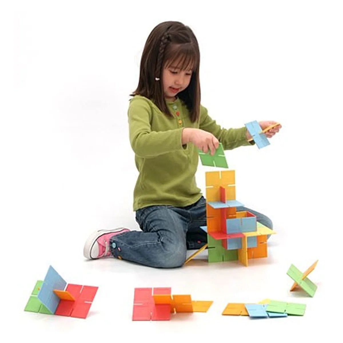 Joc de constructie Patrate DADO Original Fat Brain Toys [7]