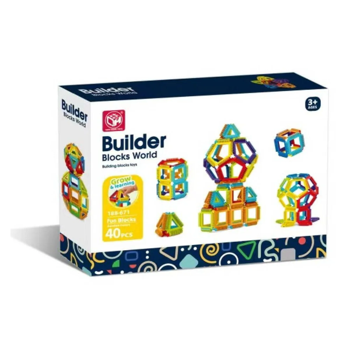 Joc de constructie STEAM - Forme magice (40 piese) Bufnitel 3 ani [2]