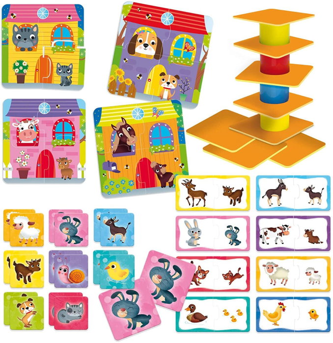 Joc de logica 4 in 1 - Animalute jucause LISCIANI 4 ani [4]
