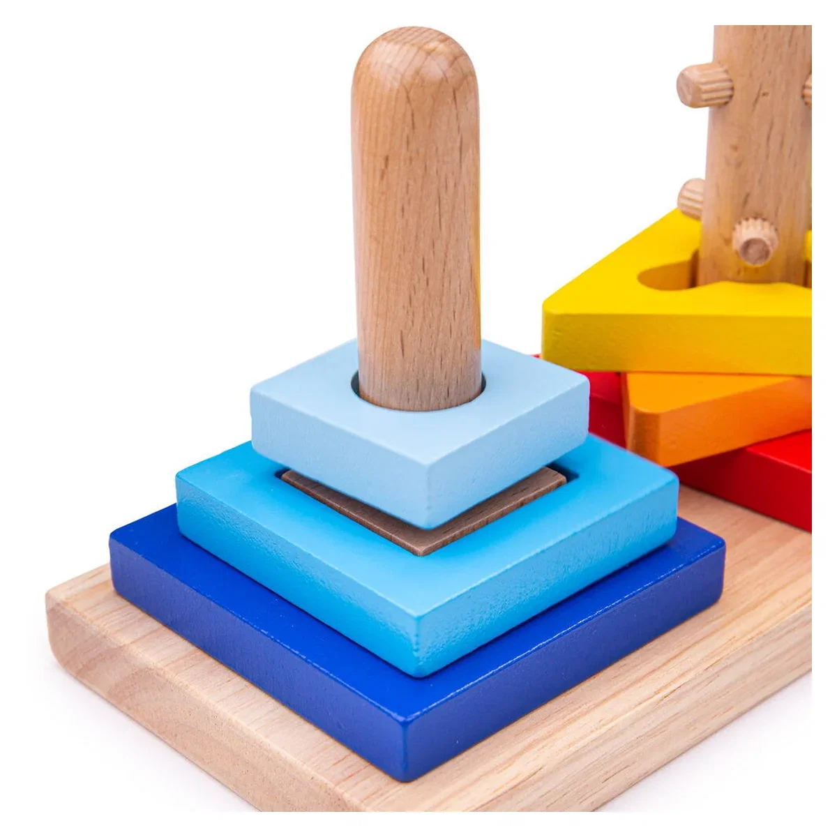 Joc de potrivire - 3 forme geometrice BIGJIGS Toys 2 ani+ [4]