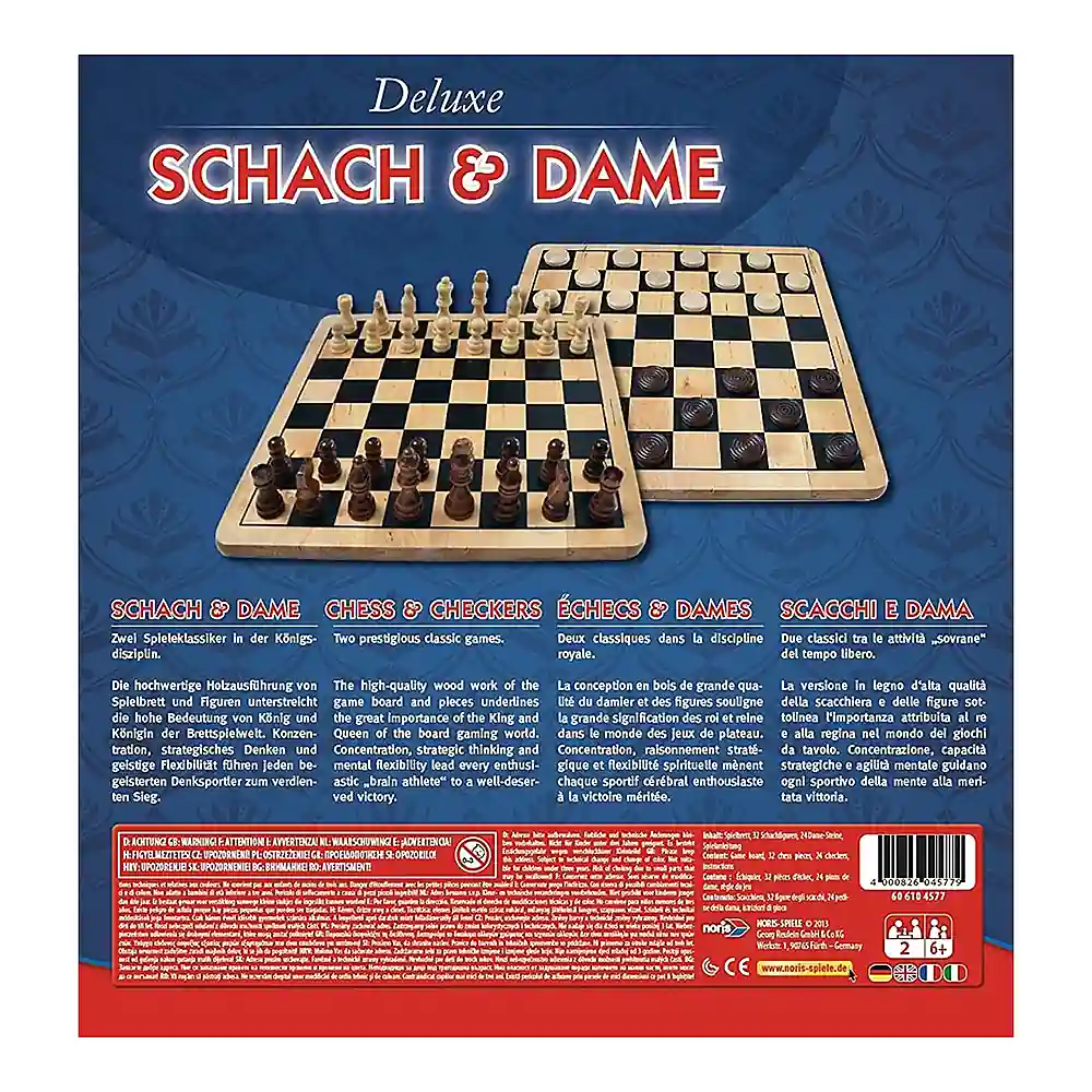 Joc Noris Deluxe Chess and Checkers 6 ani + [2]