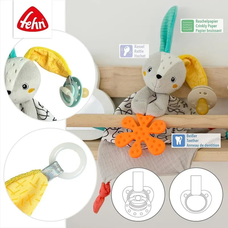 Jucarie doudou Dobabydoo - Iepuras dragalas Fehn 0 luni+ [4]