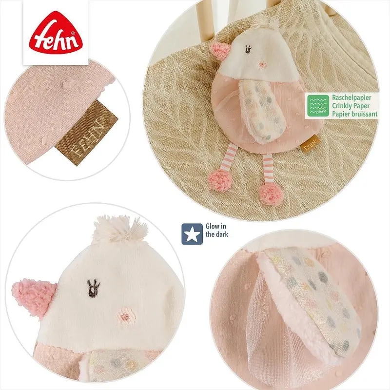 Jucarie fosnitoare - Pasare pastel Fehn 0 luni+ [5]