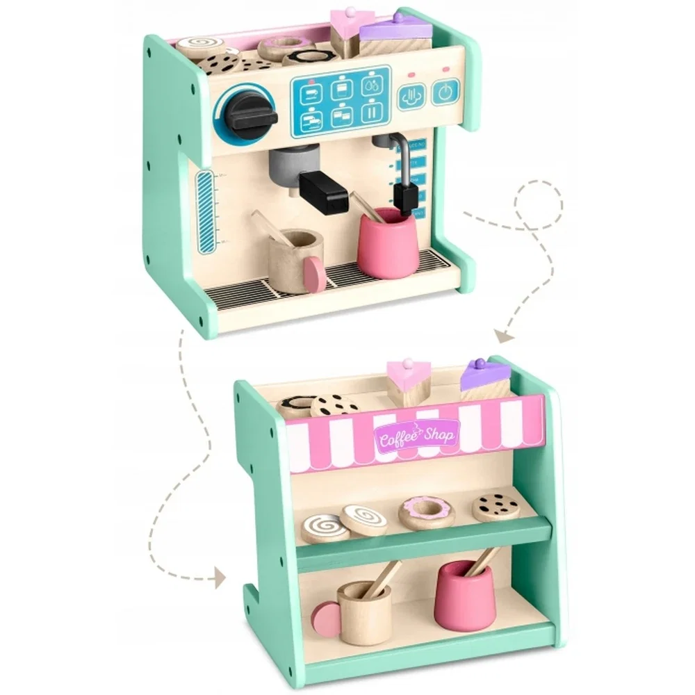 Jucarie interactiva din lemn, coffee shop, Ricokids - Mint 3 ani+ [3]