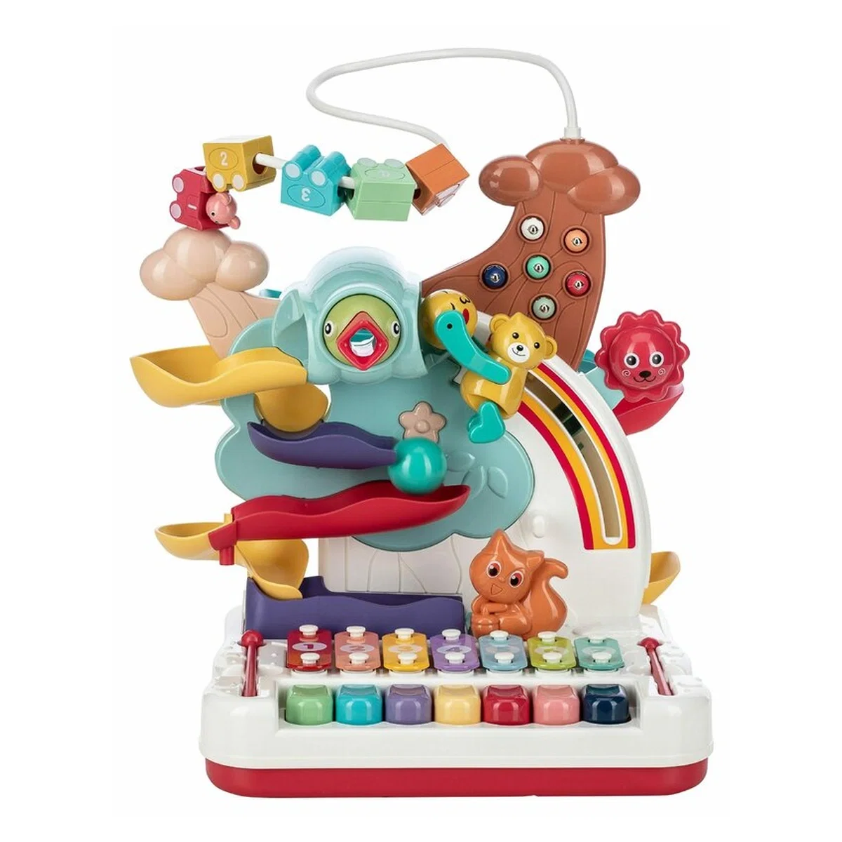 Jucarie interactiva, Free2Play, jocuri, pian sau xilofon, pista de masini, bile, 26x28x36 cm, 36 luni+, Multicolor [1]