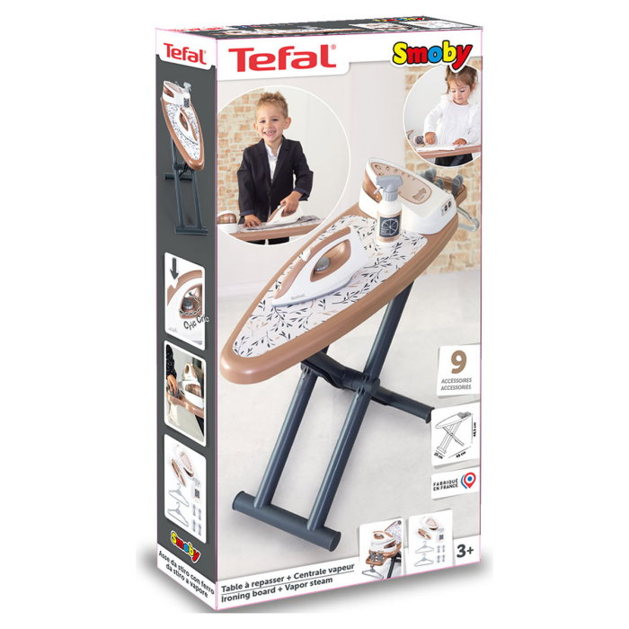 Masa si fier de calcat Tefal Ironing Board + Stream Iron, 9 accesorii Smoby 3 ani + [6]