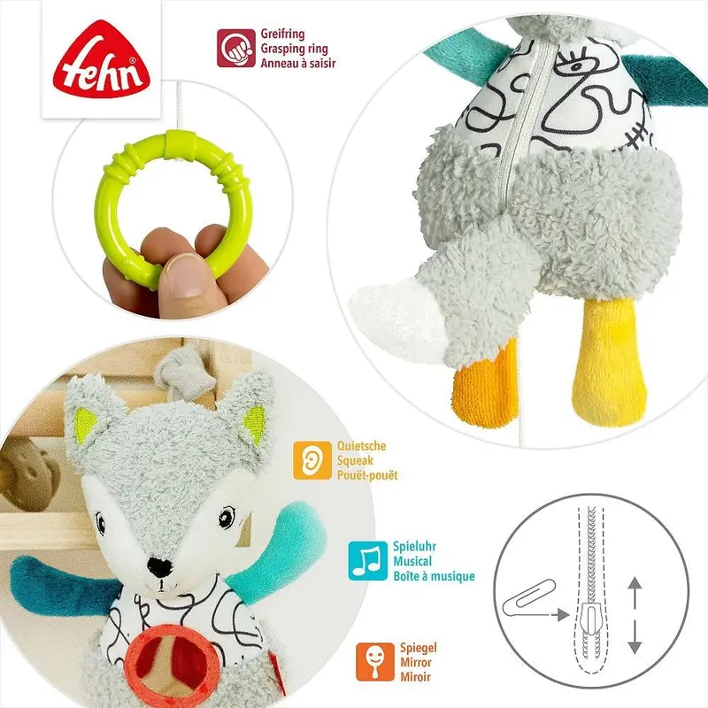Jucarie muzicala mini Dobabydoo - Vulpita Fehn 0 luni+ [3]