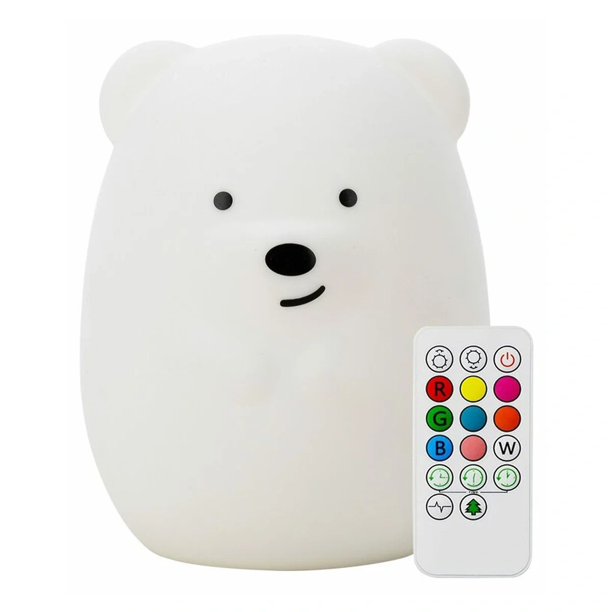Lampa de veghe, FreeON, Silicon moale, Cu telecomanda si cablu USB, Cu 9 culori diferite si cronometru, Bear 0 luni+ [1]