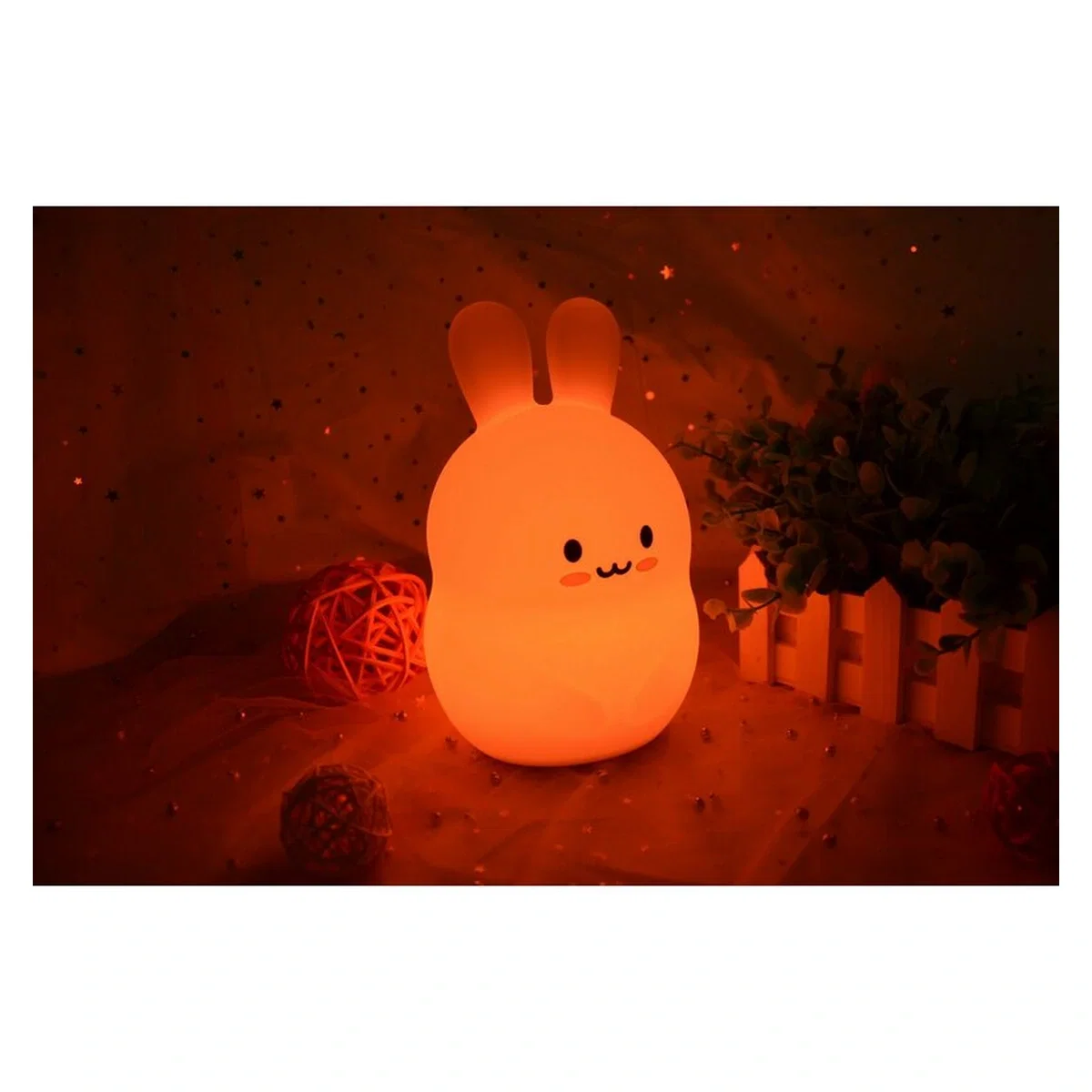 Lampa de veghe, FreeON, Silicon moale, Cu telecomanda si cablu USB, Cu 9 culori diferite si cronometru, Rabbit 0 luni+ [7]