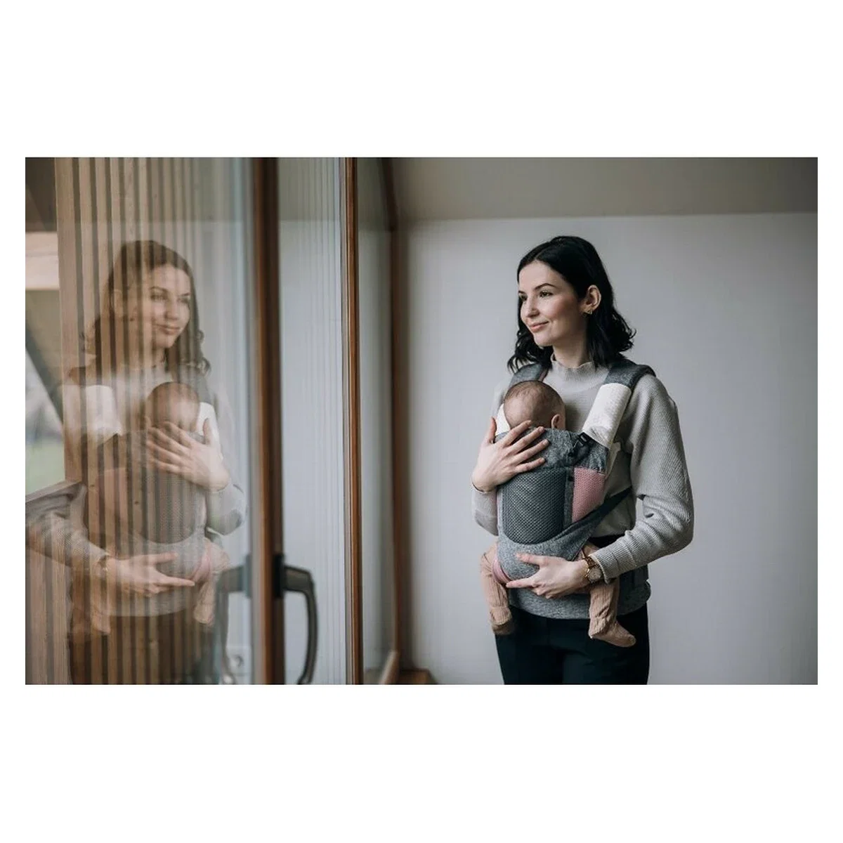 Marsupiu bebe, FreeON, Carry Me, 3 in 1, De la 4 luni pana la 15 kg, Tesatura din plasa 3D, Confortabil si sigur pentru [2]