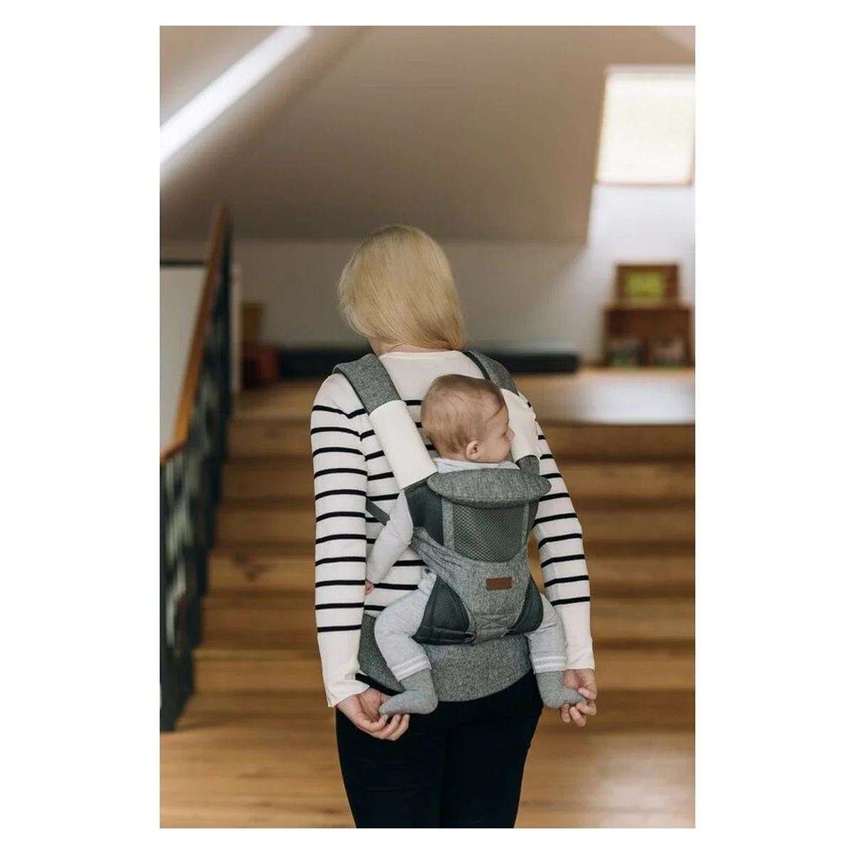 Marsupiu bebe, FreeON, Carry Me, 3 in 1, De la 4 luni pana la 15 kg, Tesatura din plasa 3D, Confortabil si sigur pentru [6]
