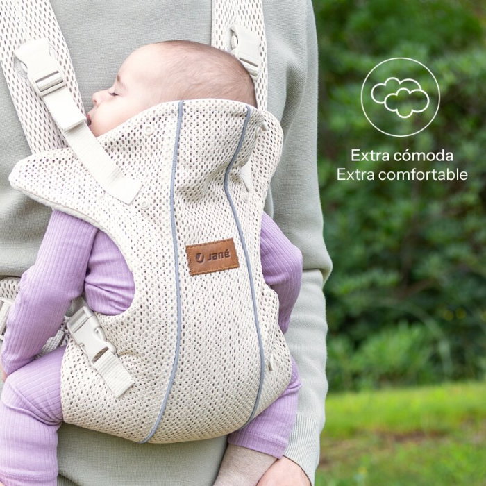 Marsupiu bebe, Jane, Dual Air, Ergonomic, De la nastere pana la 15 Kg, Sand [4]