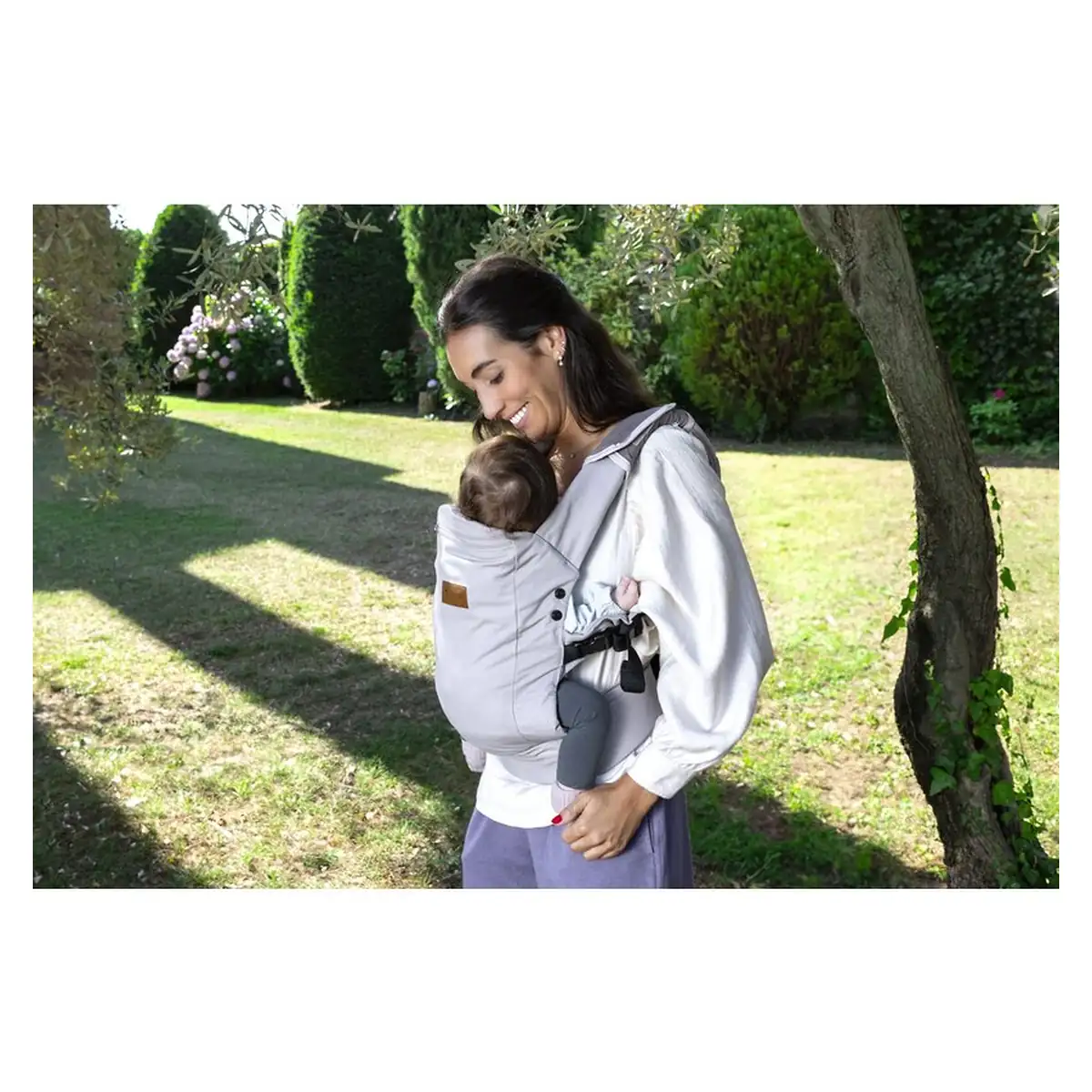 Marsupiu bebe, Jane, Like, Ergonomic, De la nastere pana la 18 Kg, Bumbac 100%, Cu multiple pozitii de purtare, Bison 4 [8]