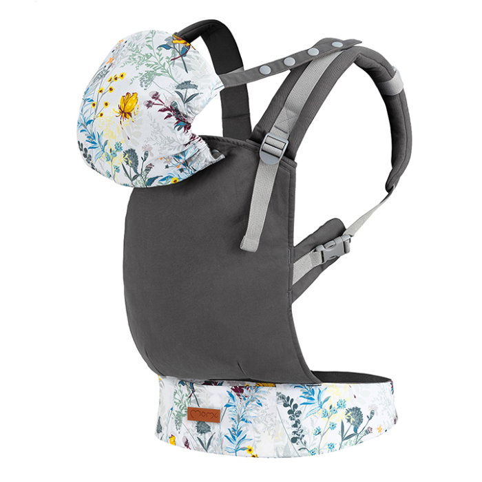 Marsupiu Collet, Momi, ergonomic, din luna a 3-a de viata pana la 15 kg, hipoalergenic, Flowers [1]