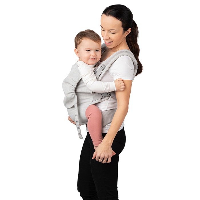 Marsupiu Collet, Momi, ergonomic, din luna a 3-a de viata pana la 15 kg, hipoalergenic, Grey [3]