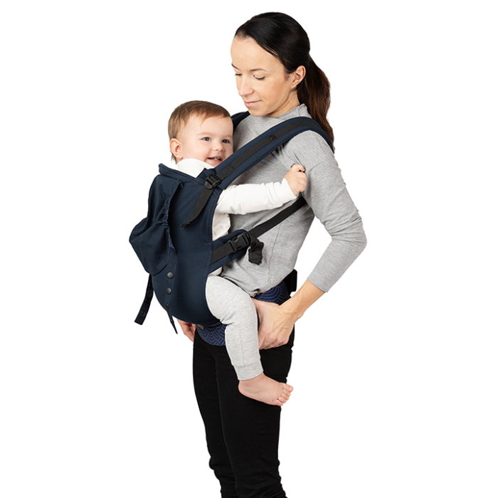 Marsupiu Collet, Momi, ergonomic, din luna a 3-a de viata pana la 15 kg, hipoalergenic, Navy Blue [2]