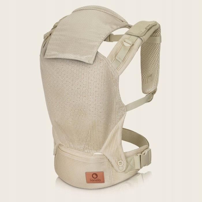 Marsupiu ergonomic, Lionelo, Margareet Air, 3 pozitii de purtare, Certificat de Institutul International pentru Displazie de Sold, 4 luni+, Pana la 20 Kg, Material respirabil 3D Air Mesh, Bej [12]